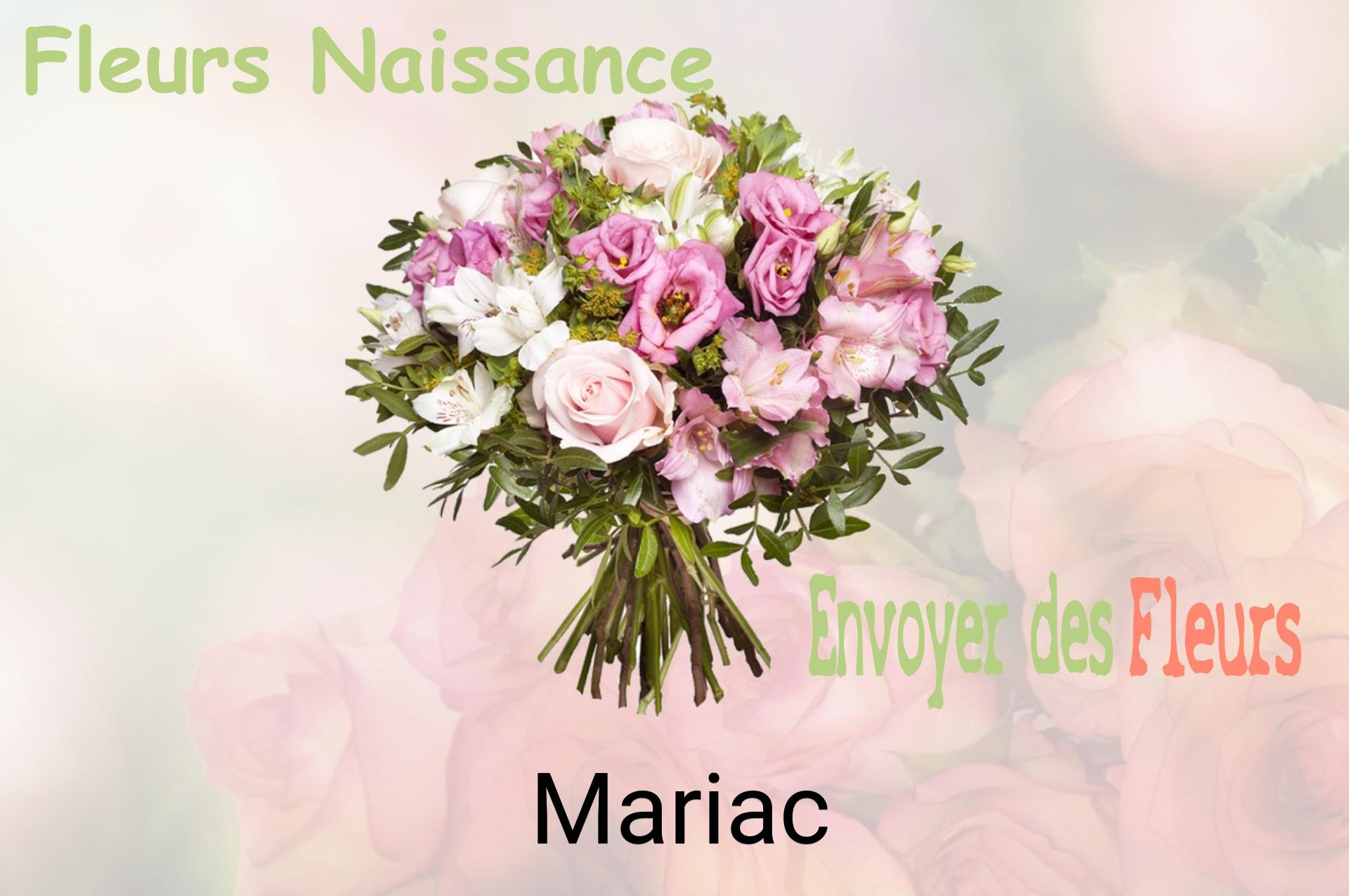 Bouquet de fleurs de naissance livré à Mariac